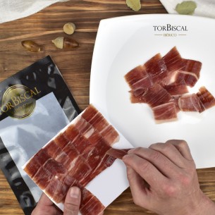 ESTUCHE PREMIUM 10 sobres jamón de bellota ibérico 50% raza ibérica corte cuchillo. 2