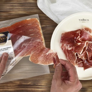 ESTUCHE TRADICIÓN 20 sobres jamón de cebo ibérico 50% raza ibérica corte máquina 2