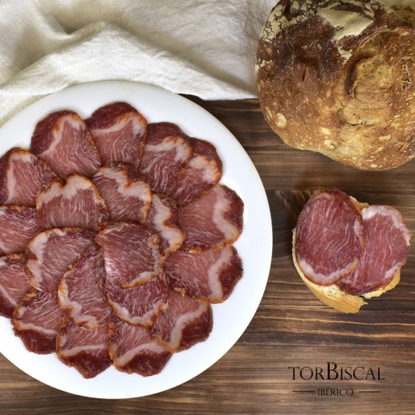 Loncheado de paleta bellota ibérica 50% r. ibérica + lomo bellota ibérico 50% r. ibérica + chorizo+salchichón (ibérico bellota)