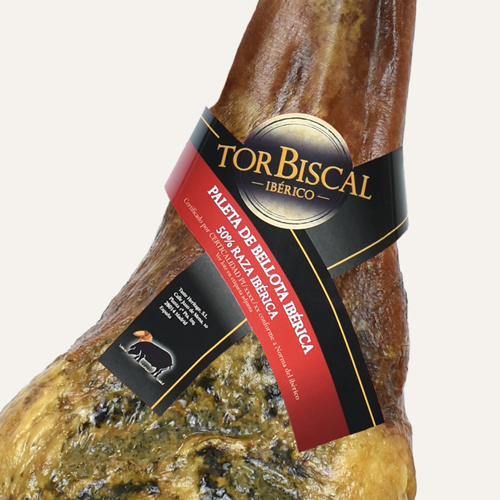Ibéricos Torbiscal. Paleta de Bellota ibérica 50% Raza ibérica. Paleta de Bellota 50% Raza Ibérica de la más alta calidad, seleccionado para los amantes del mejor jamón.