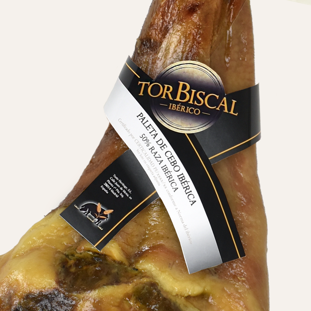 Ibéricos Torbiscal. Paleta de Cebo Ibérica 50% Raza Ibérica. Paleta de Cebo Ibérica 50% Raza ibérica de la más alta calidad, seleccionada para los amantes del mejor jamón.