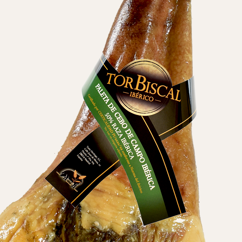 Ibéricos Torbiscal. Paleta de Cebo de Campo ibérica 50% Raza ibérica. Paleta de Cebo de Campo ibérica 50% Raza ibérica de la más alta calidad.