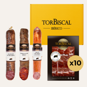 Loncheado de jamón de cebo ibérico 50% raza ibérica + lomo cebo ibérico 50% raza ibérica + chorizo ibérico + salchichón ibérico